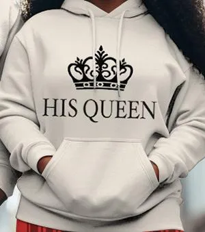 Couple Large Size Casual Couple Outfit HisQueen HerKing Hoodie Set