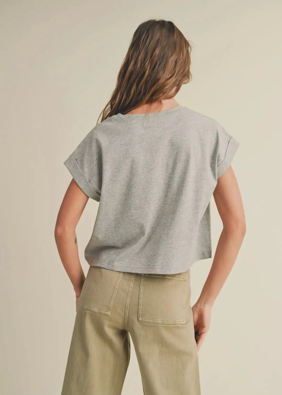 Cuffed Sleeve Top