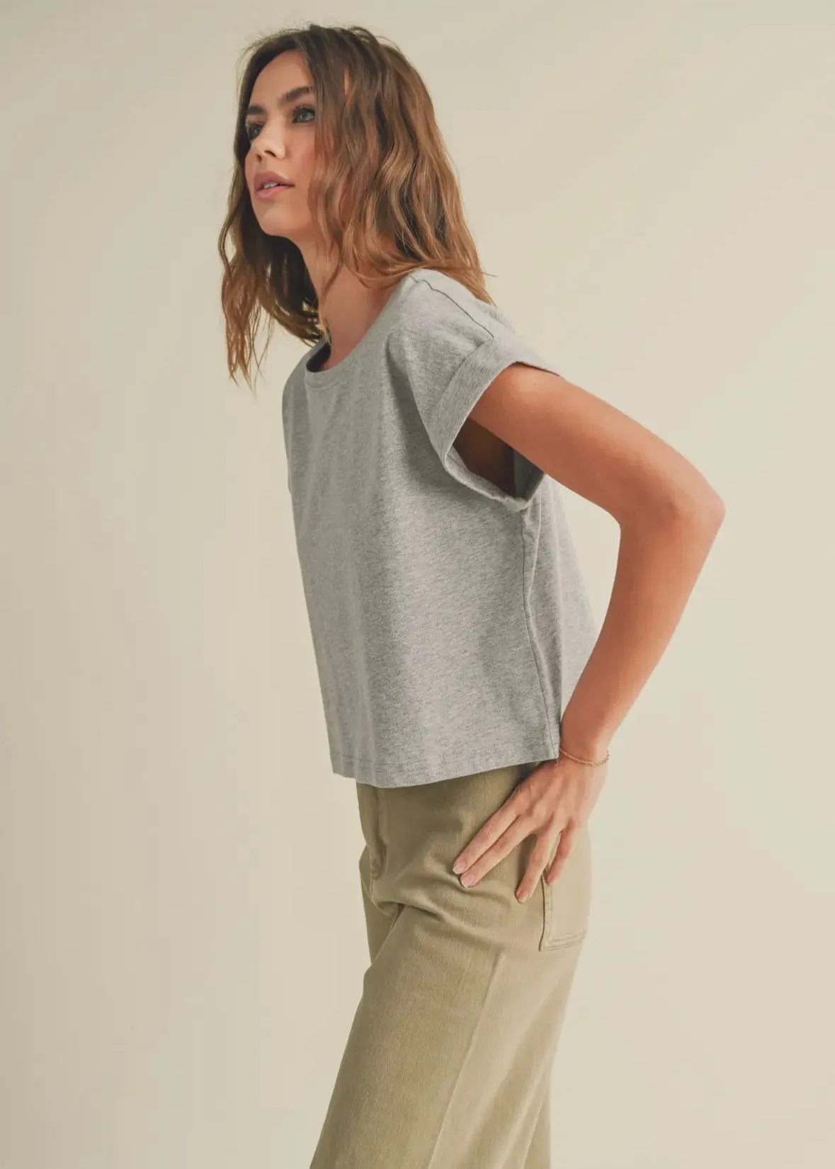 Cuffed Sleeve Top