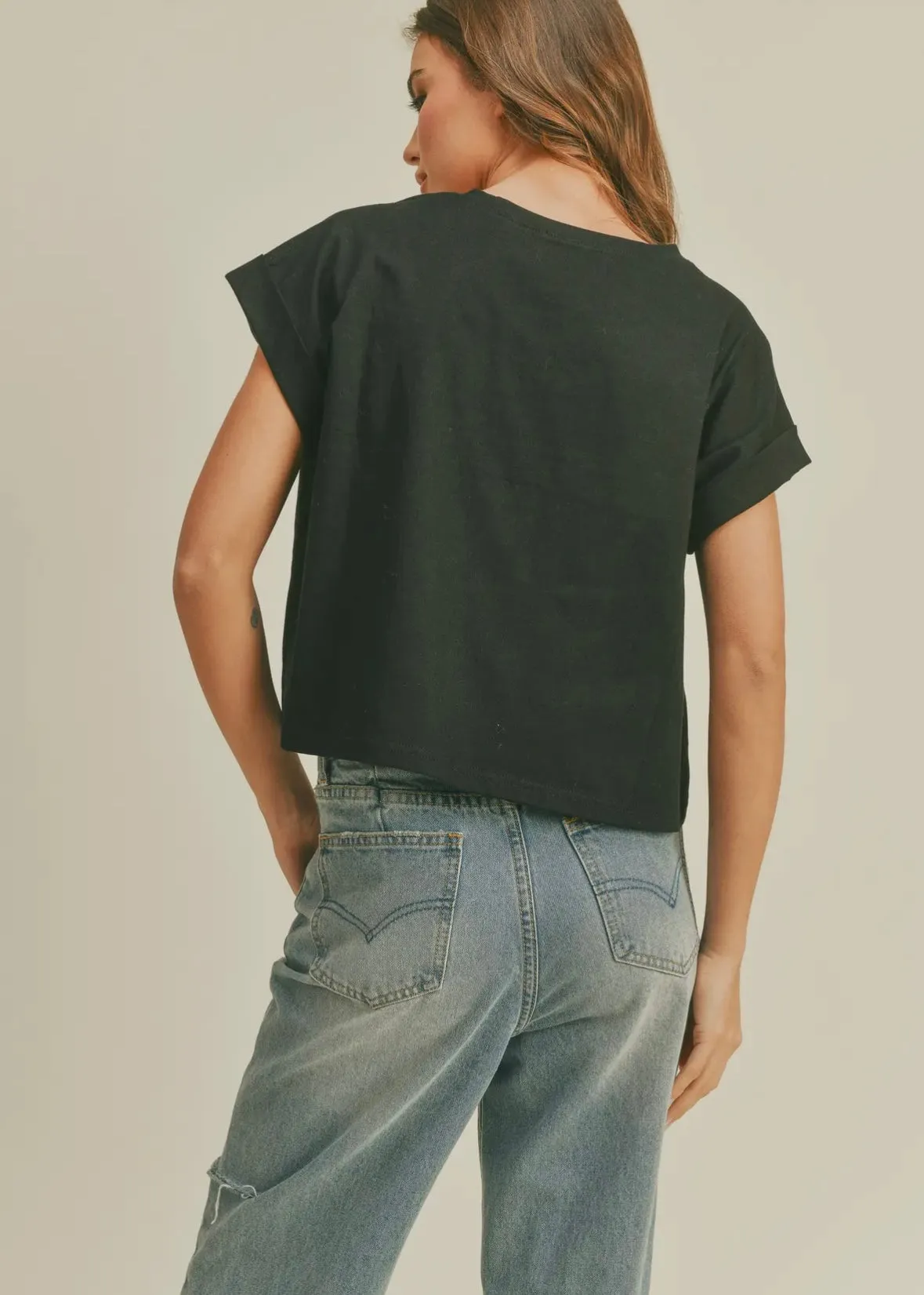 Cuffed Sleeve Top
