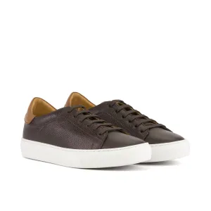 DapperFam Rivale in Dark Brown Men's Italian Full Grain Leather Trainer