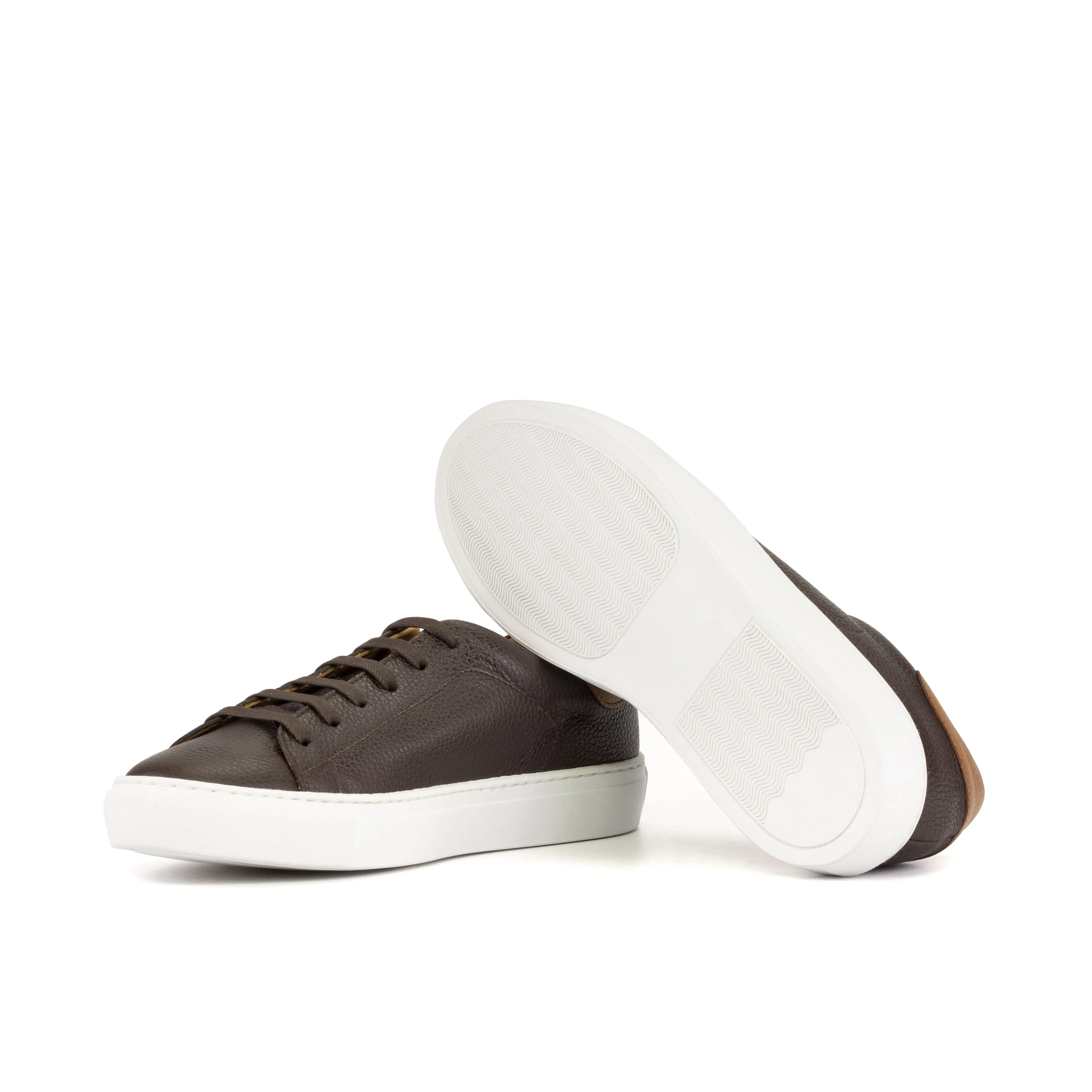 DapperFam Rivale in Dark Brown Men's Italian Full Grain Leather Trainer