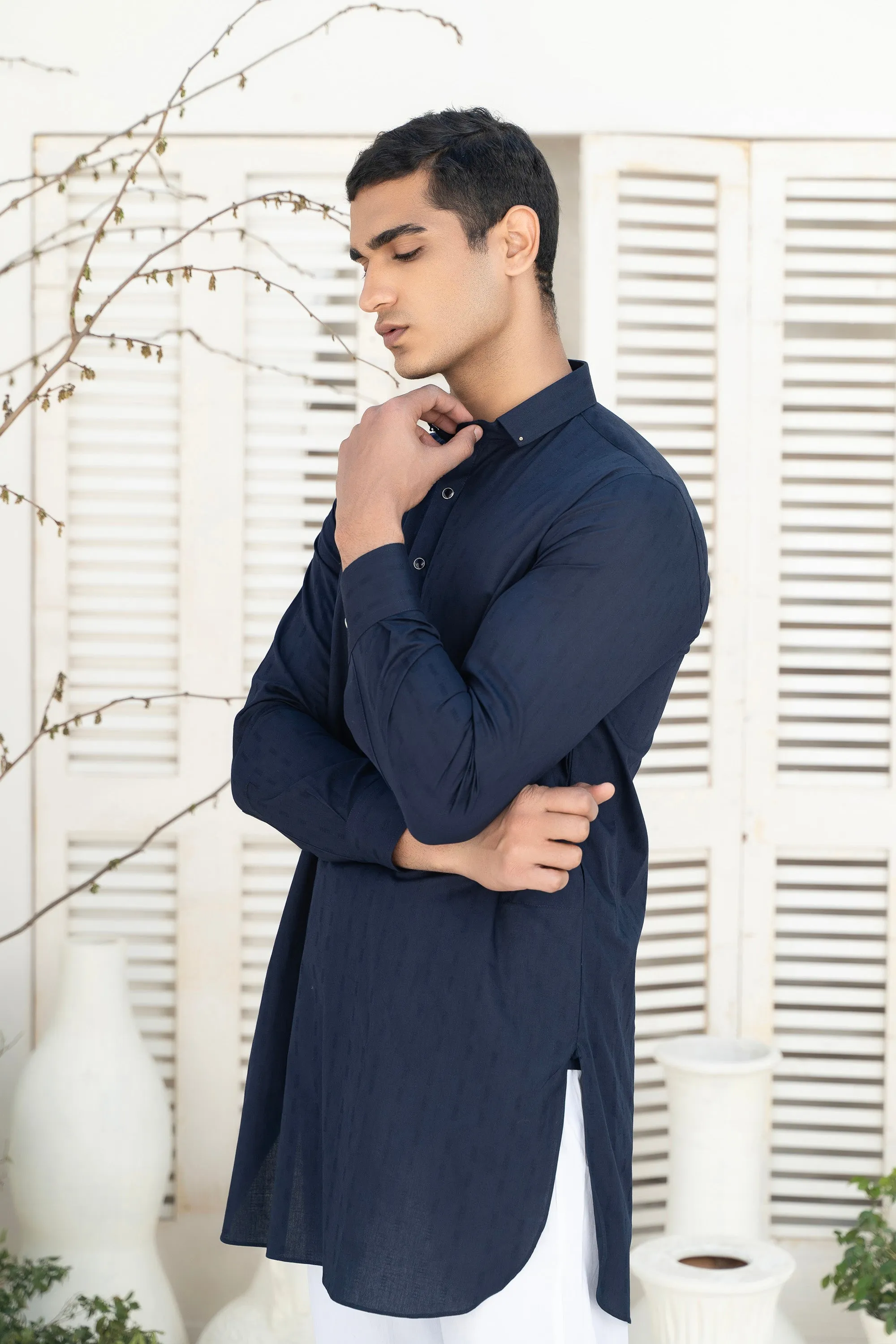 Dark Navy Gents' Kurta