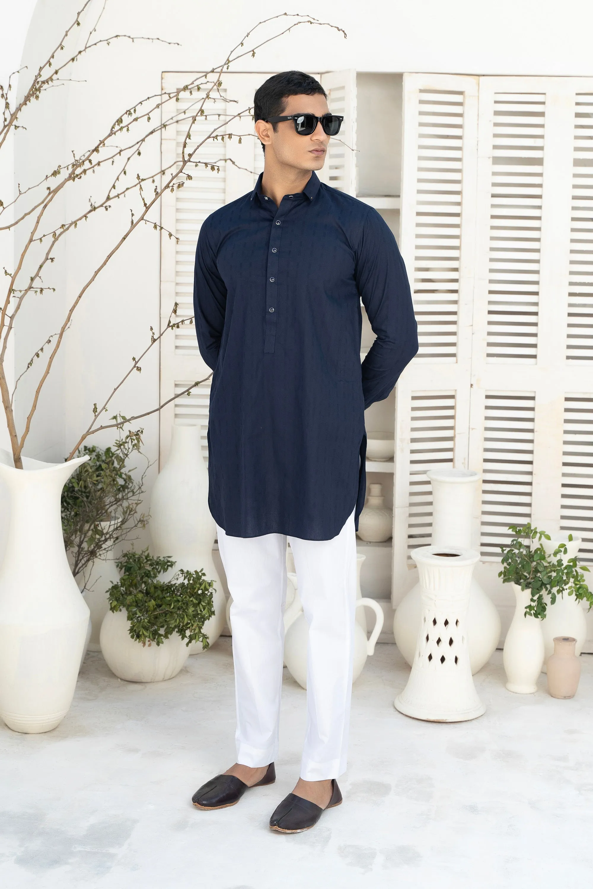 Dark Navy Gents' Kurta