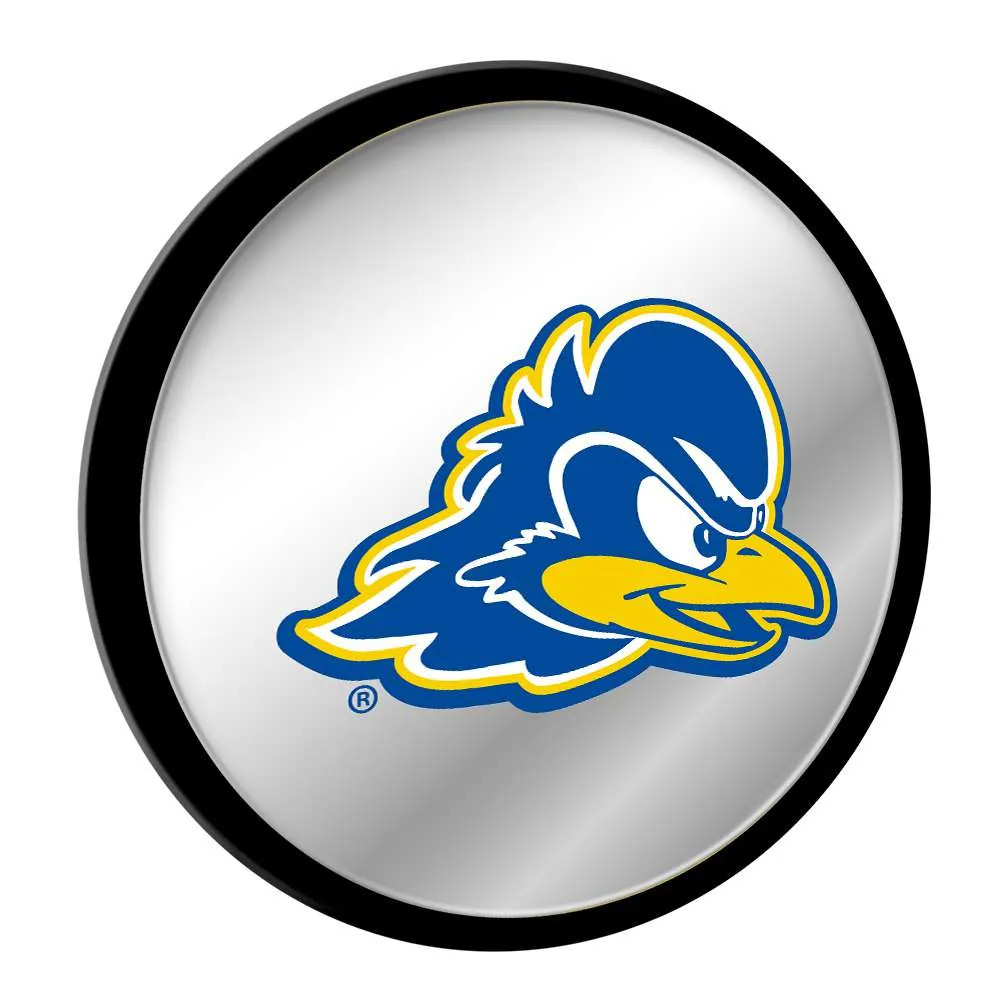 Delaware Blue Hens: Modern Disc Mirrored Wall Sign