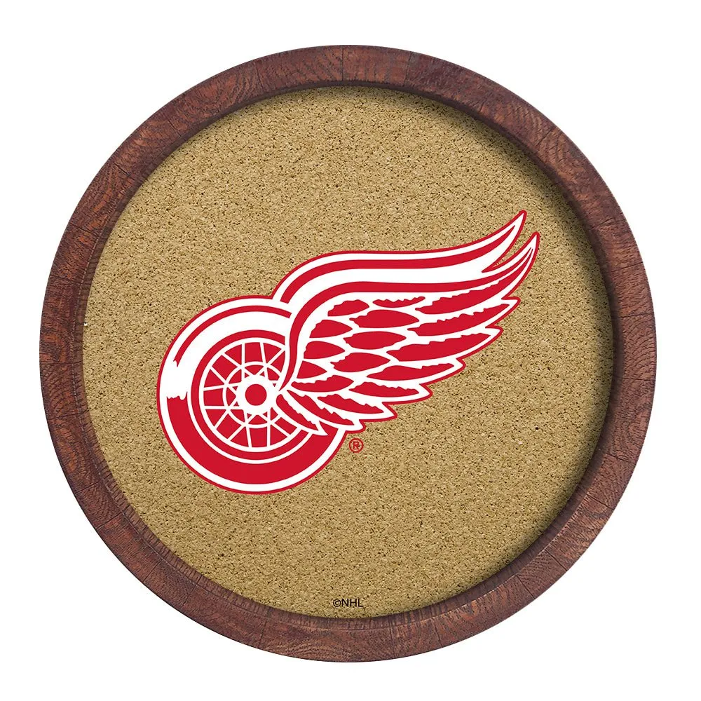 Detroit Red Wings: Barrel Top Cork Note Board