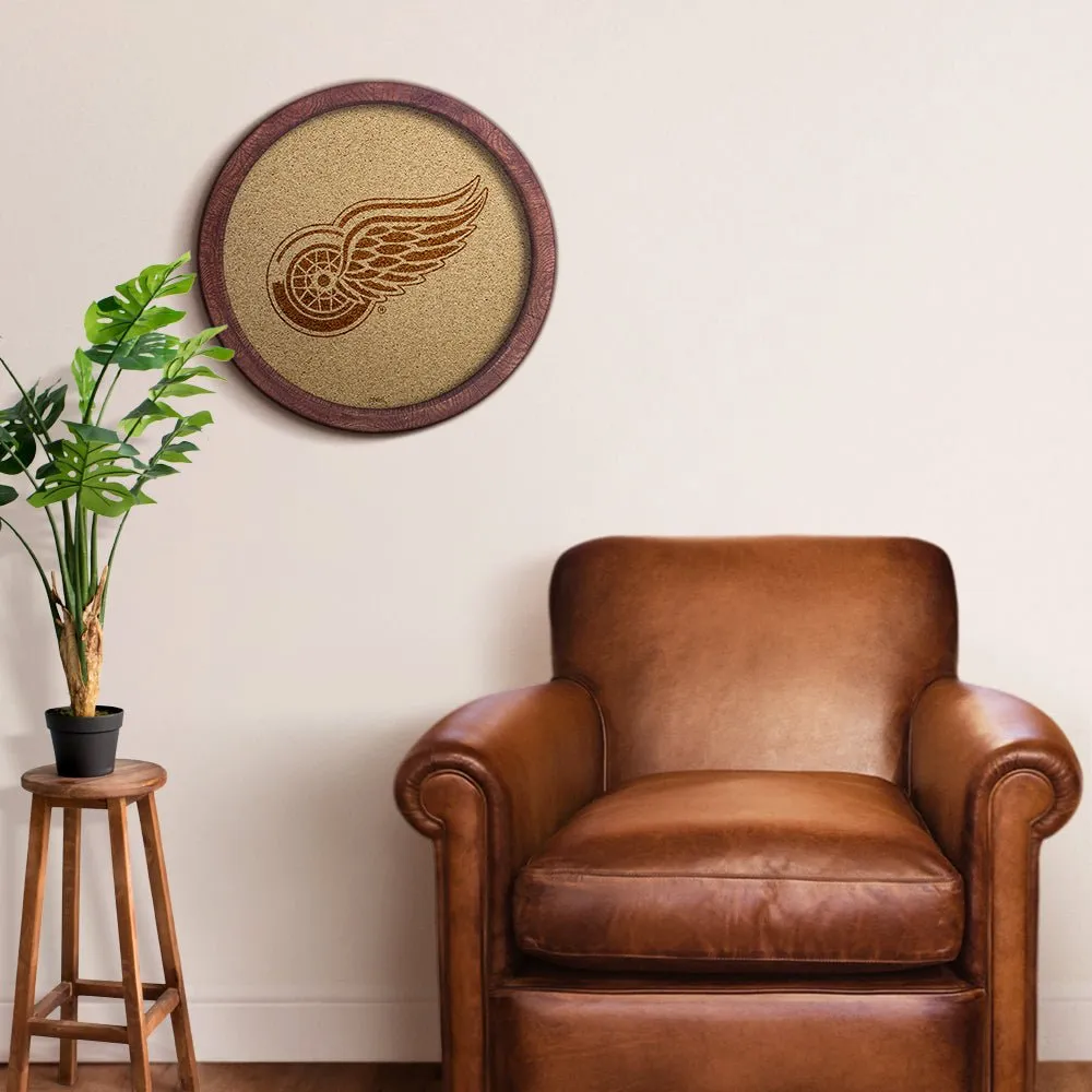 Detroit Red Wings: Barrel Top Cork Note Board