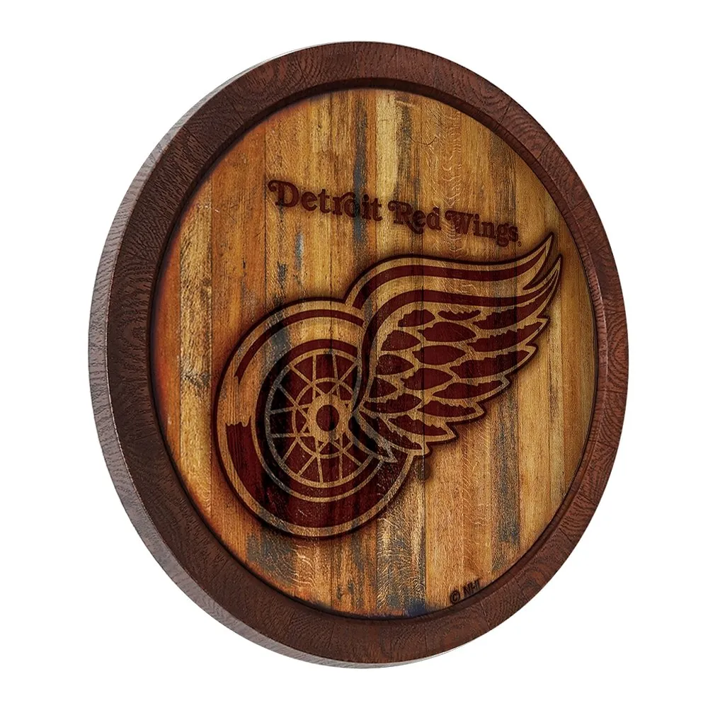Detroit Red Wings: Branded "Faux" Barrel Top Sign