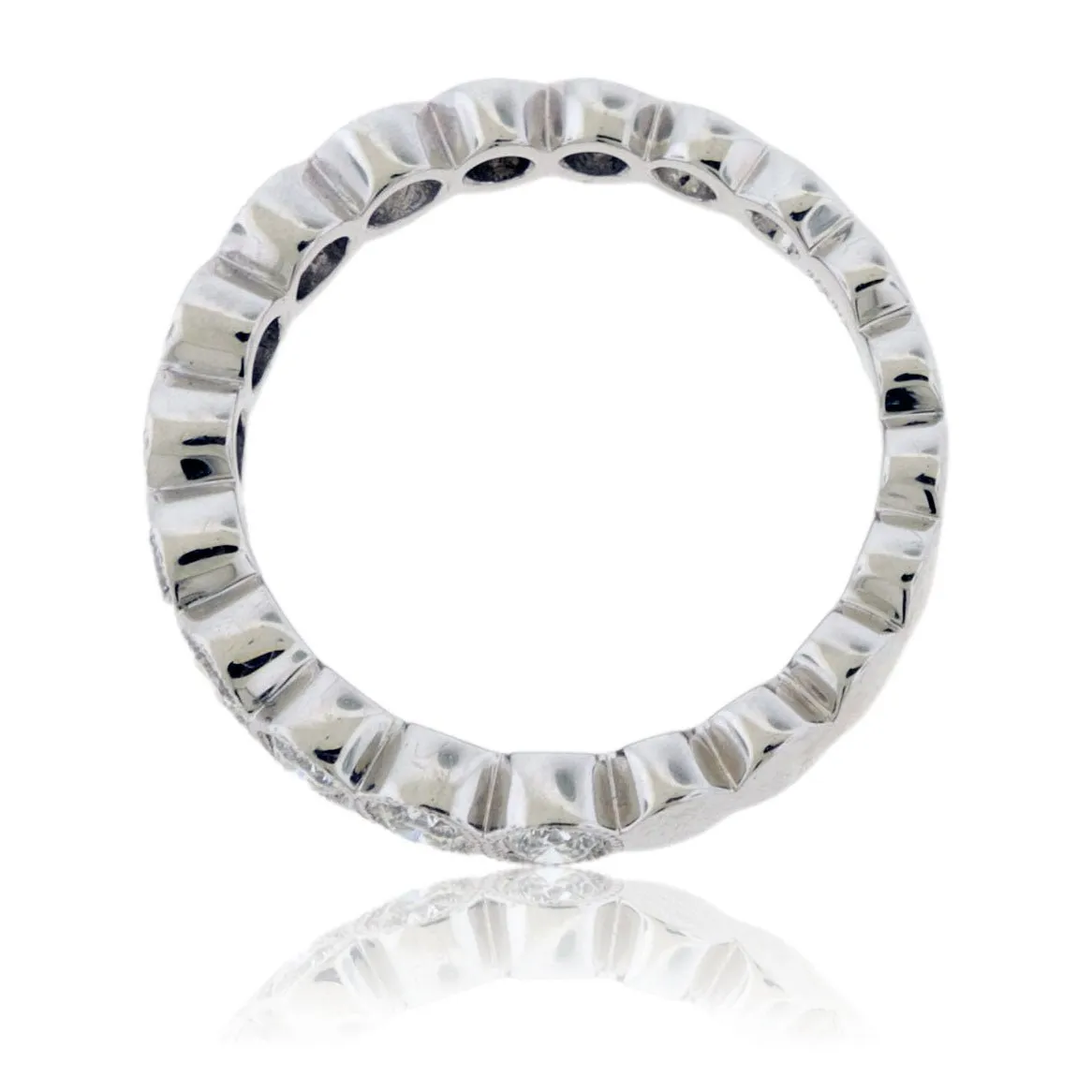 Diamond Shape Round Style Eternity Band