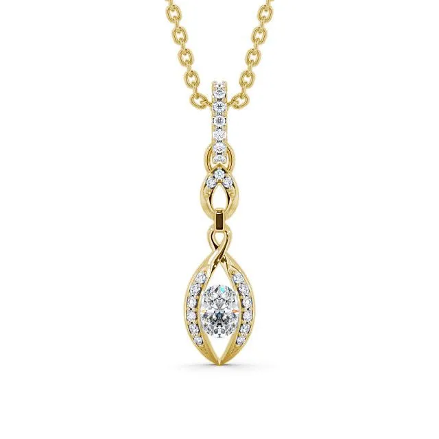 Drop Vintage Style Pendant 0.55ct
