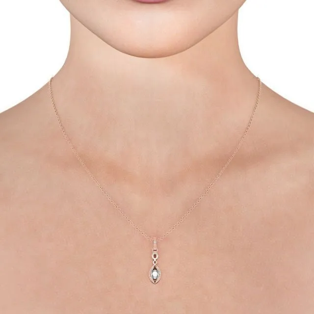 Drop Vintage Style Pendant 0.55ct