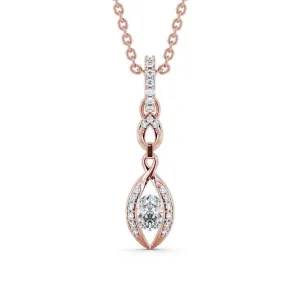 Drop Vintage Style Pendant 0.55ct