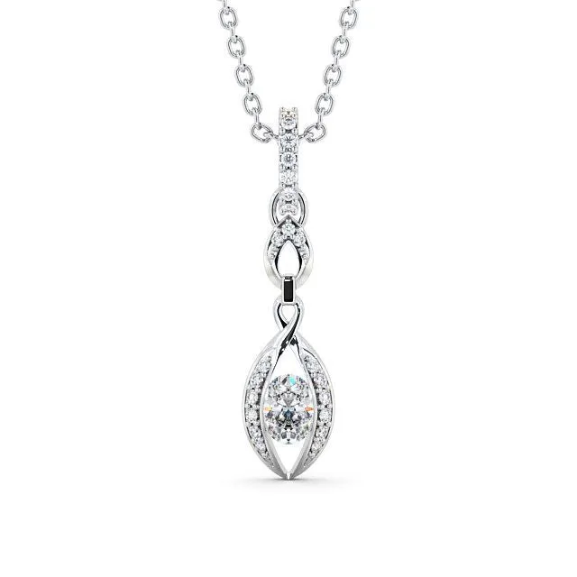Drop Vintage Style Pendant 0.55ct