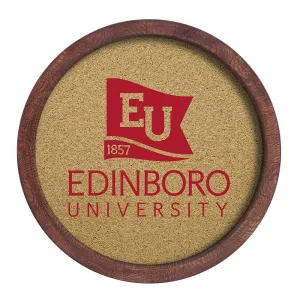 Edinboro Fighting Scots: "Faux" Barrel Framed Cork Board