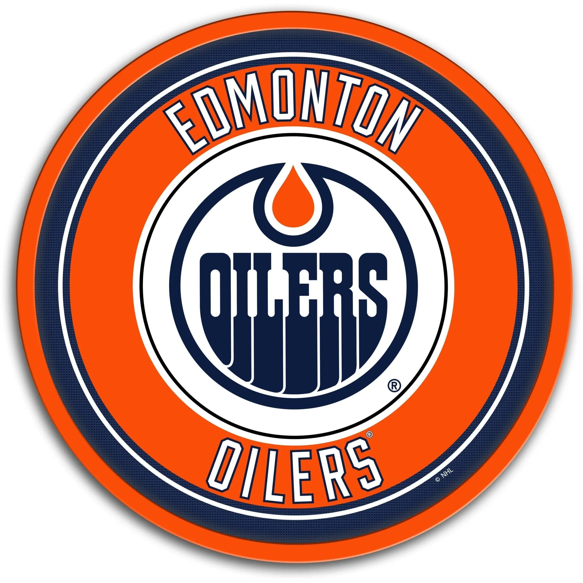 Edmonton Oilers: Modern Disc Wall Sign
