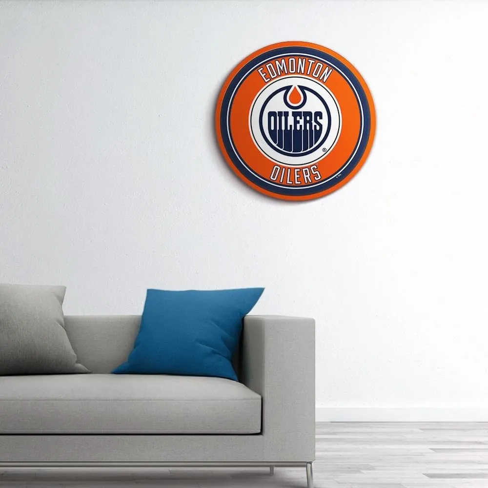 Edmonton Oilers: Modern Disc Wall Sign