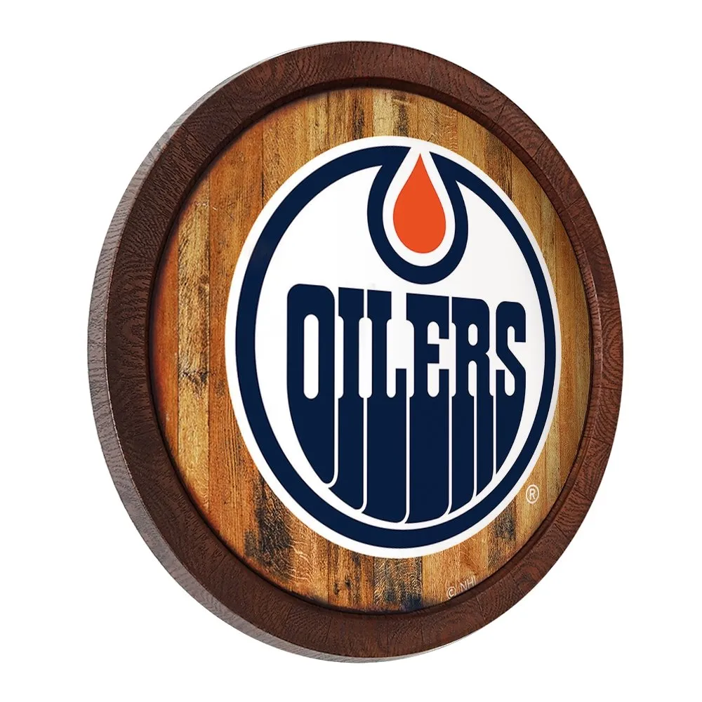 Edmonton Oilers: "Faux" Barrel Top Sign