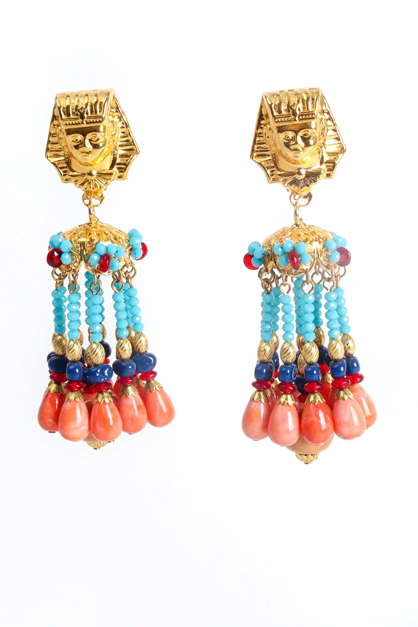 Egyptian Revival Chandelier Earrings