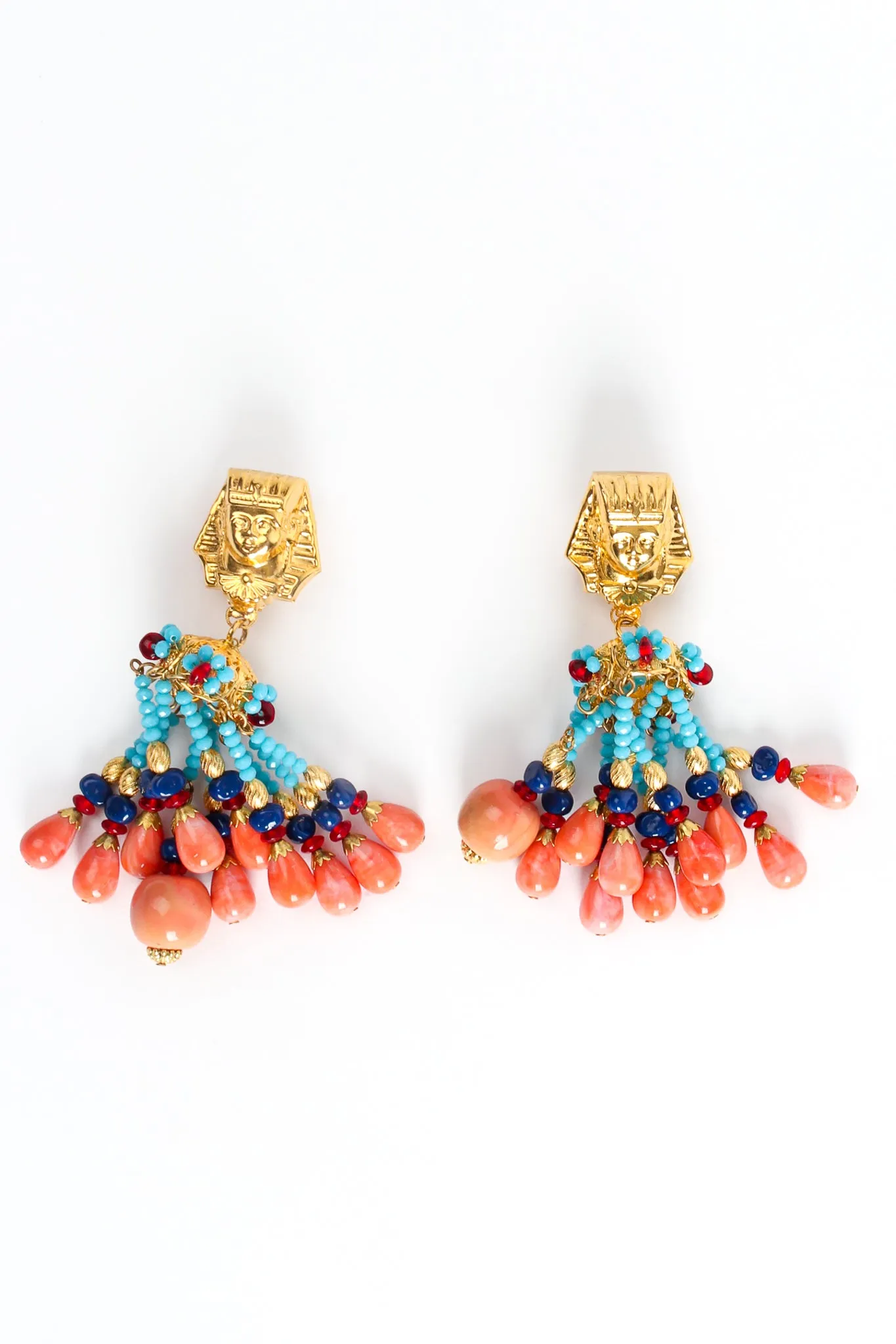 Egyptian Revival Chandelier Earrings