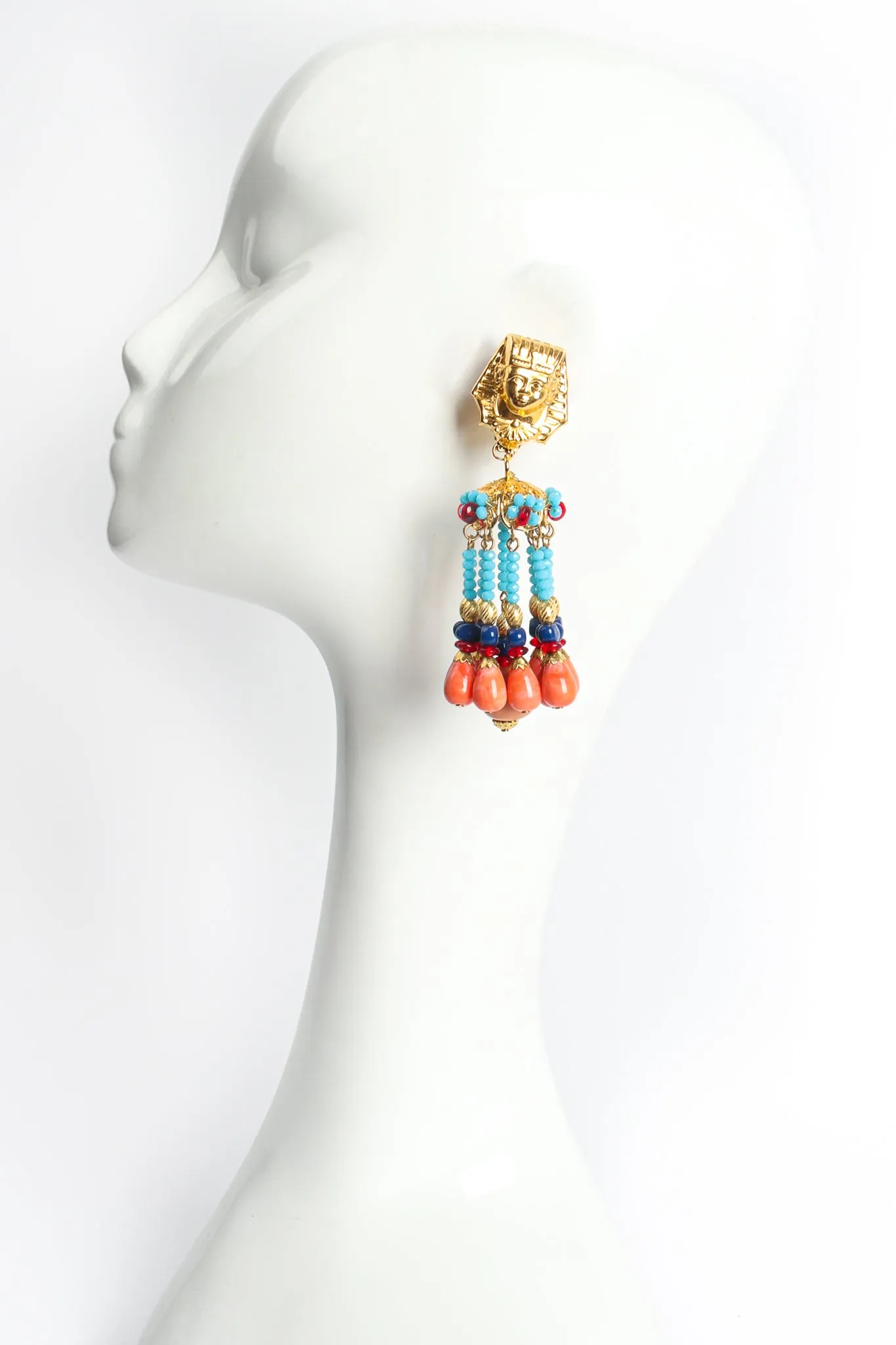 Egyptian Revival Chandelier Earrings