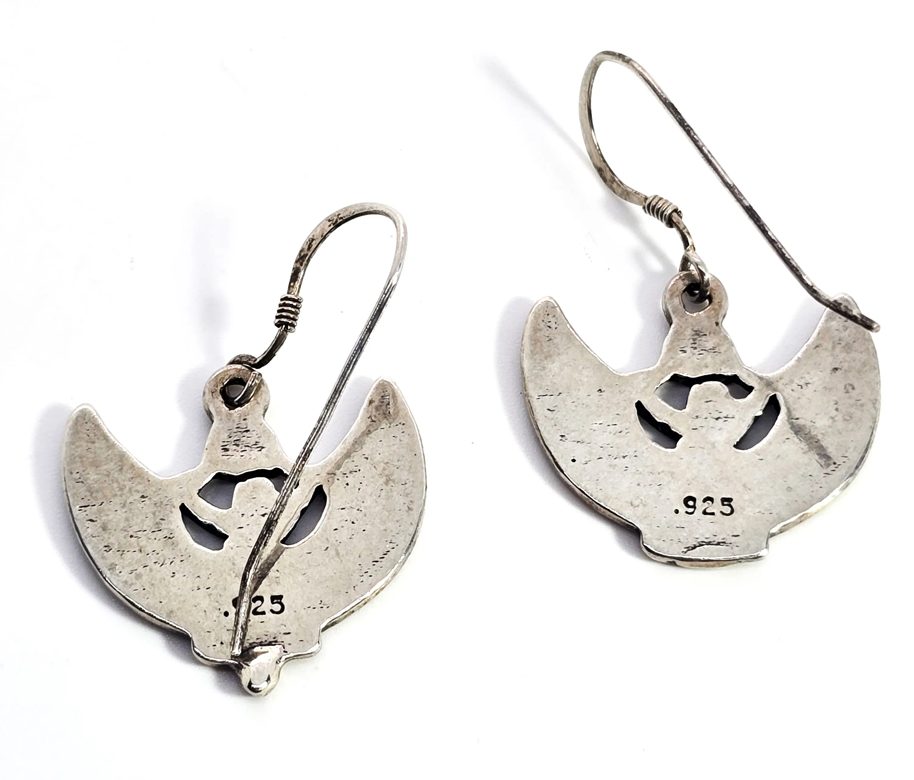 Egyptian Revival Goddess Isis sterling silver drop earrings