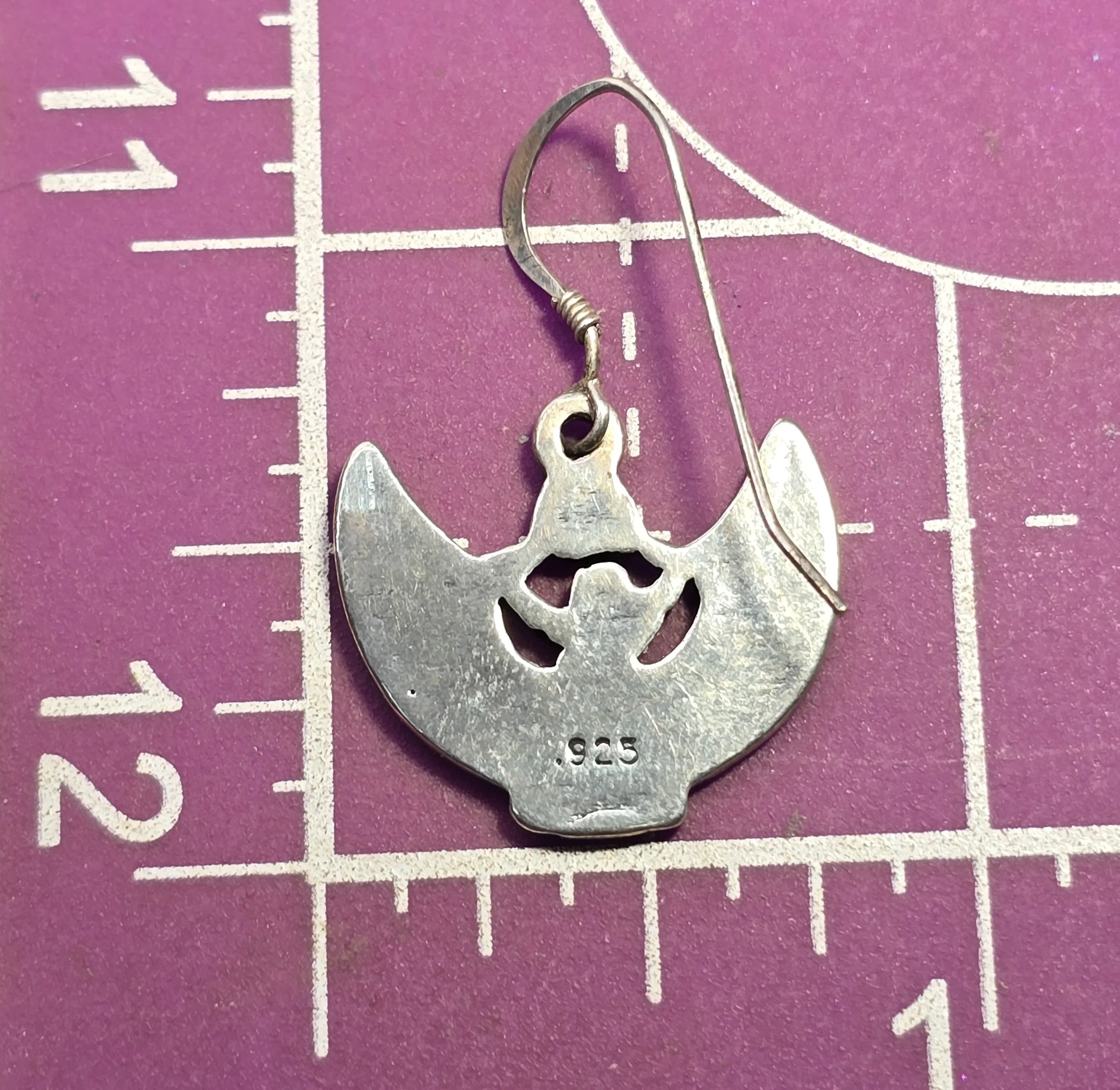 Egyptian Revival Goddess Isis sterling silver drop earrings