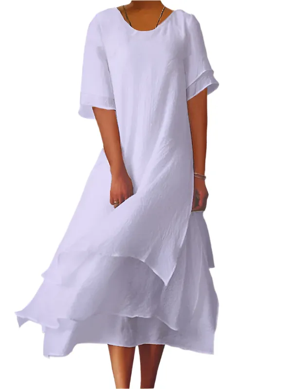 Elena – Breezy Block-Slit Women’s Summer Dress