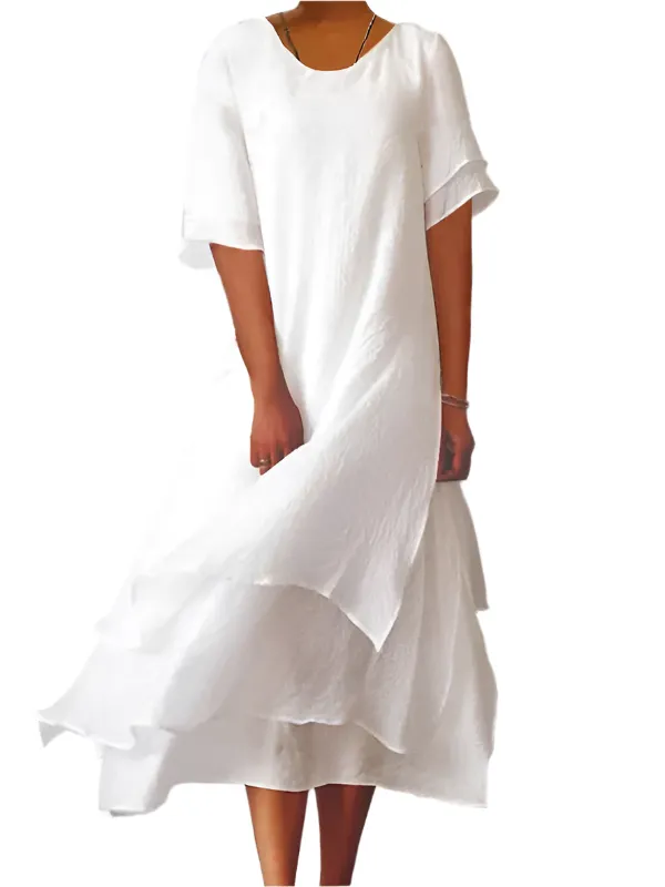 Elena – Breezy Block-Slit Women’s Summer Dress