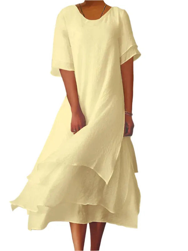 Elena – Breezy Block-Slit Women’s Summer Dress