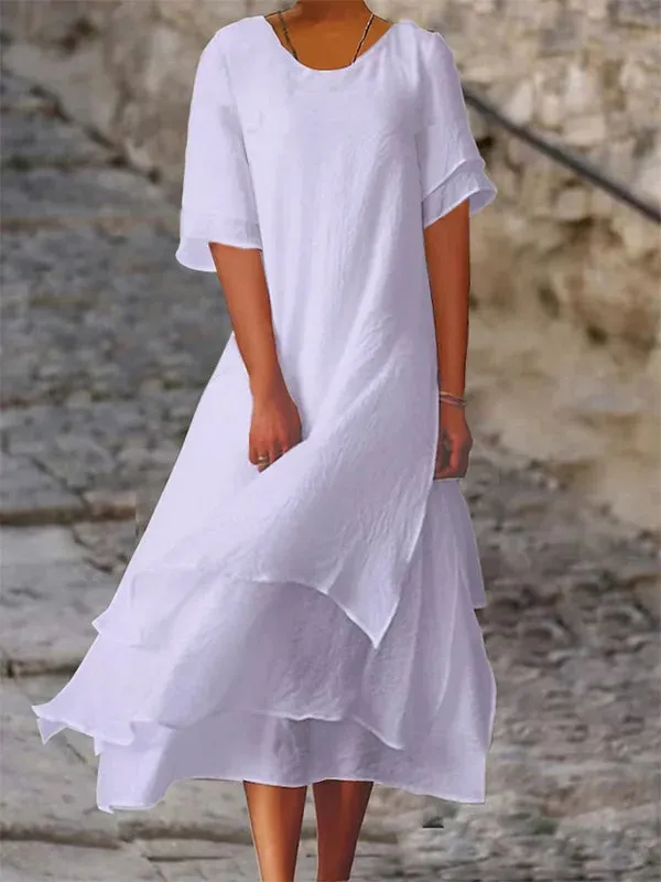 Elena – Breezy Block-Slit Women’s Summer Dress