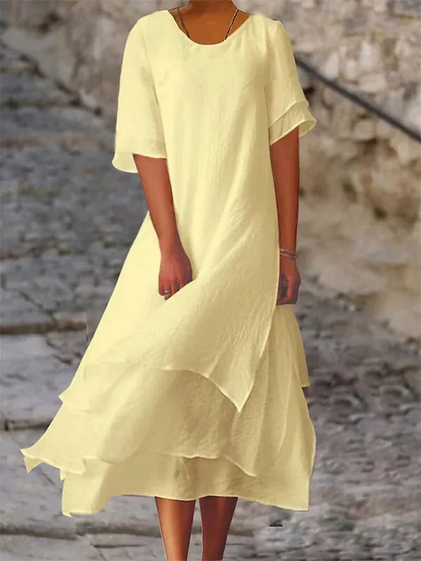 Elena – Breezy Block-Slit Women’s Summer Dress