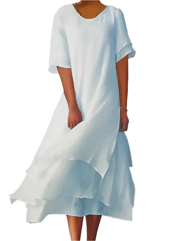 Elena – Breezy Block-Slit Women’s Summer Dress