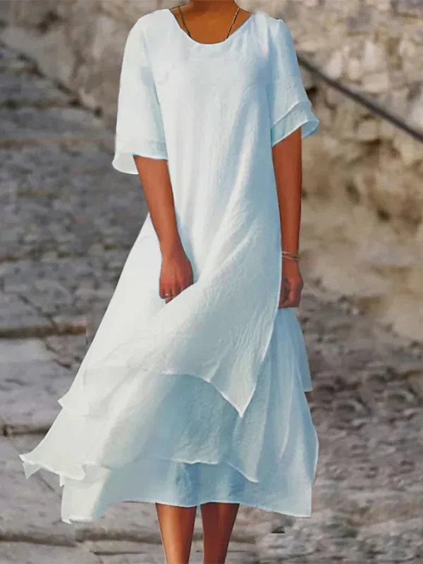 Elena – Breezy Block-Slit Women’s Summer Dress