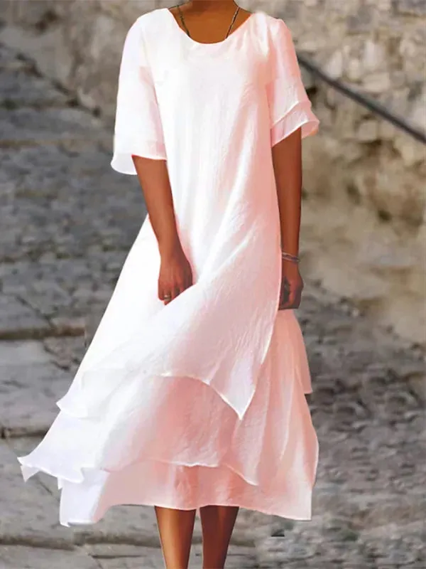 Elena – Breezy Block-Slit Women’s Summer Dress