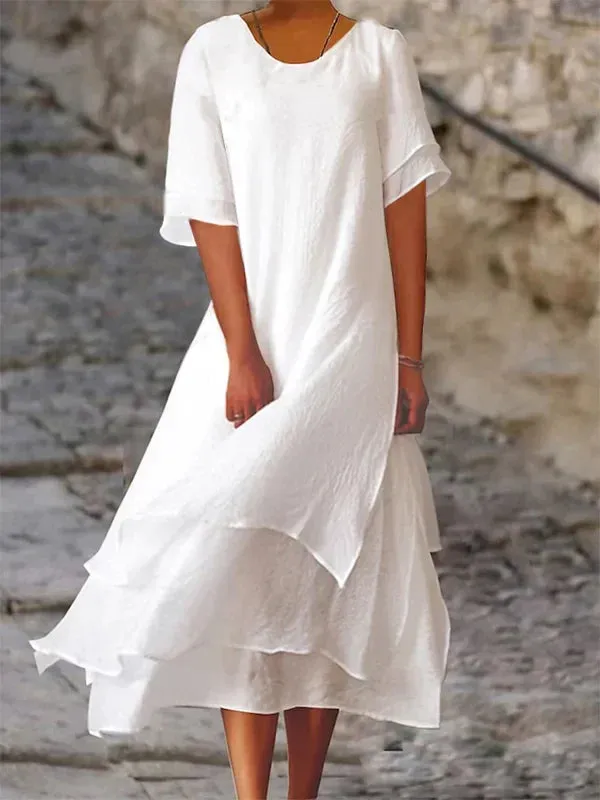 Elena – Breezy Block-Slit Women’s Summer Dress
