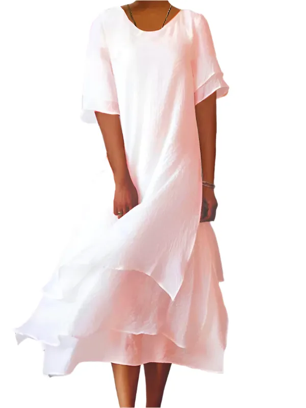 Elena – Breezy Block-Slit Women’s Summer Dress