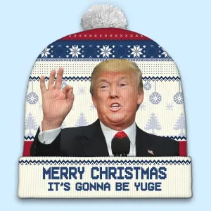 Elevate America’s Future - US Election Christmas Beanie Hat - Christmas Gift For Conservative Supporters