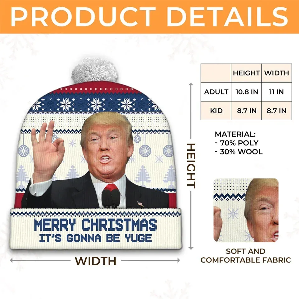 Elevate America’s Future - US Election Christmas Beanie Hat - Christmas Gift For Conservative Supporters