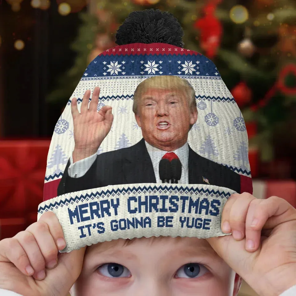 Elevate America’s Future - US Election Christmas Beanie Hat - Christmas Gift For Conservative Supporters
