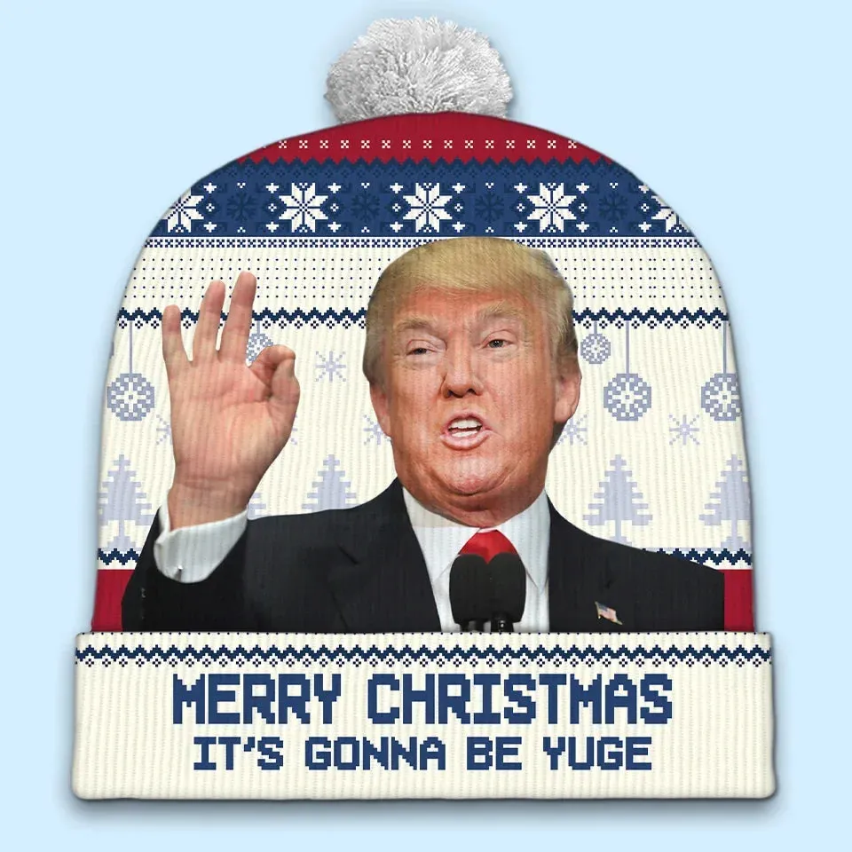 Elevate America’s Future - US Election Christmas Beanie Hat - Christmas Gift For Conservative Supporters
