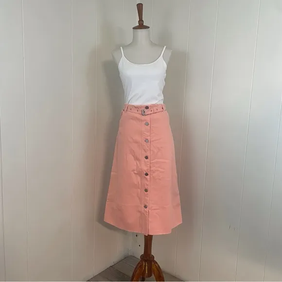 Elizabeth &amp; James Merritt Button Down Midi Skirt
