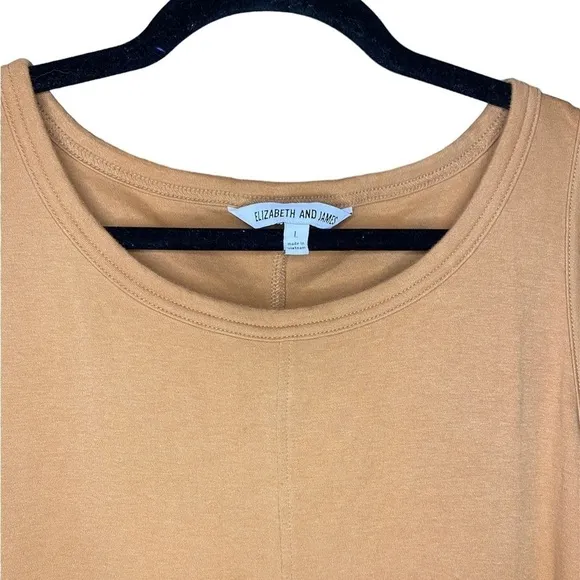 Elizabeth and James Midi Brown Tank Tshirt Dress Women’s Large Cotton Loose Fit