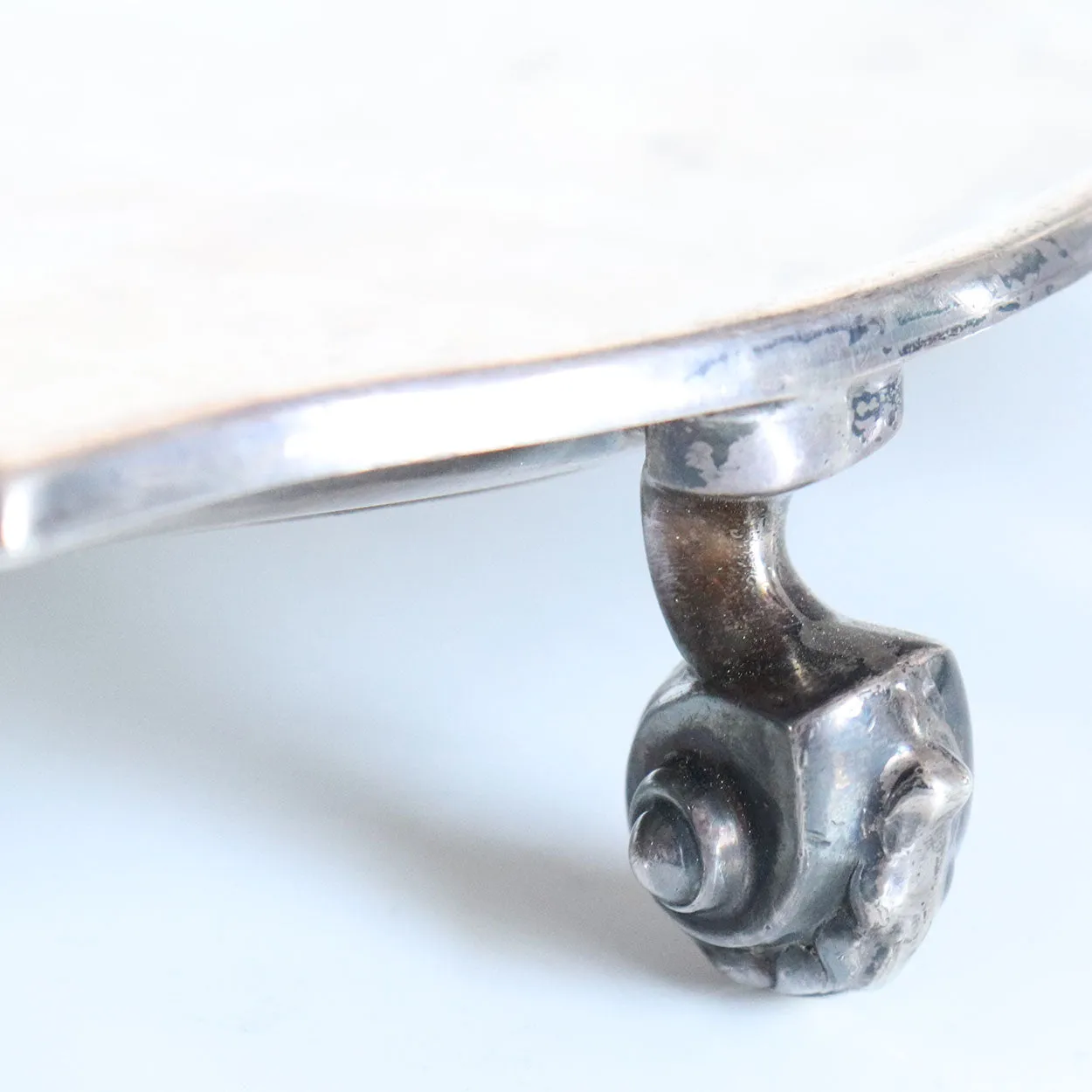 English Georgian S. G. Jacobs Chippendale Style Sterling Silver Salver Tray