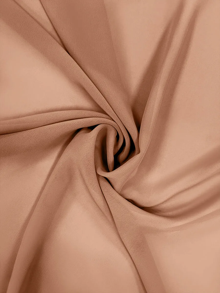English Rose Chiffon Fabric By The 1/2 Yard
