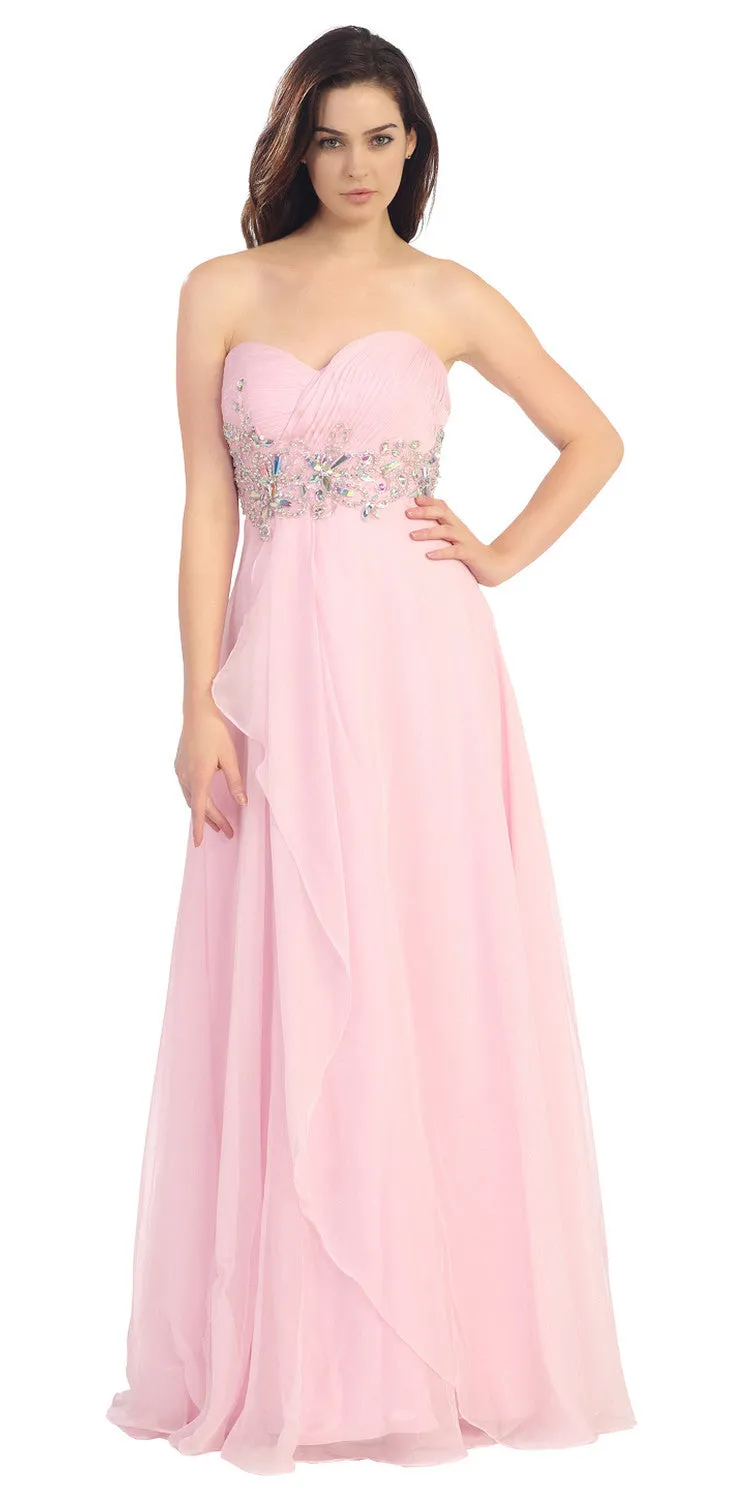 Eureka 2427 Ruched Sweetheart Neckline Strapless Gown