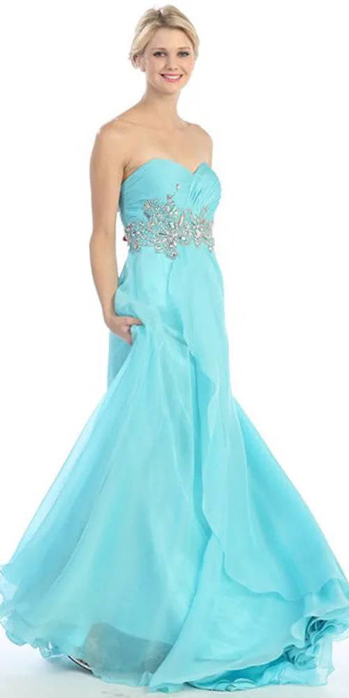 Eureka 2427 Ruched Sweetheart Neckline Strapless Gown