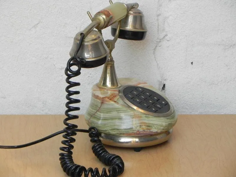 European Jade Marble Antique Style Telephone