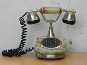 European Jade Marble Antique Style Telephone