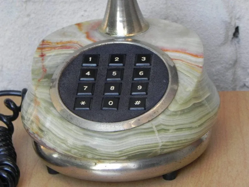 European Jade Marble Antique Style Telephone