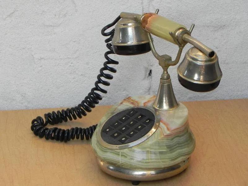 European Jade Marble Antique Style Telephone